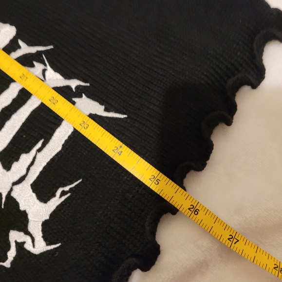 Dolls Kill Logo Black Knit Long Leg Warmers - Picture 4 of 4